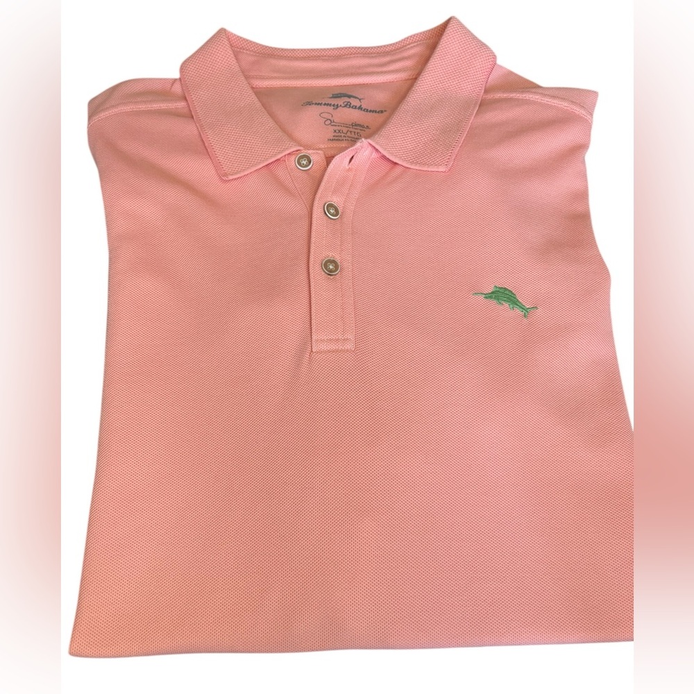 Tommy Bahama Men’s 2XL  Polo Shirt Supima Cotton Peach